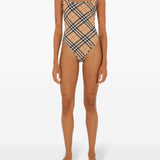 Burberry check-pattern swimsuit