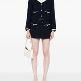 Self-Portrait Bouclé cropped jacket
