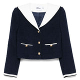 Self-Portrait Bouclé cropped jacket