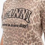 GANNI T-shirts and Polos Brown