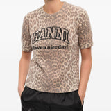 GANNI T-shirts and Polos Brown