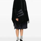 Herno Black Cape Detailing Quilted Premium Overcoat