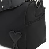Ami Paris Silver Hardware NylonCanvas Shoulder Handbag