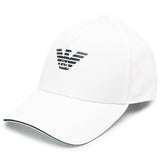 Emporio Armani White Embroidered Logotype Baseball Cap