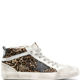 Golden Goose Mid Star Leo ponyskin shoe with star and comma