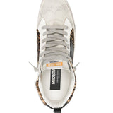 Golden Goose Mid Star Leo ponyskin shoe with star and comma