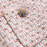 Valentino Short Dress in Embroidered Ribbon Tweed