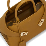 Ferragamo Brown Hug Handbag With Goldtone Hardware