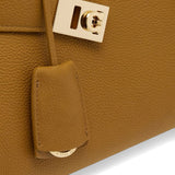 Ferragamo Brown Hug Handbag With Goldtone Hardware