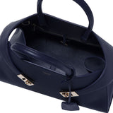 Ferragamo Midnight Blue Tote Bag Featuring Handles