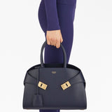 Ferragamo Midnight Blue Tote Bag Featuring Handles