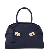 Ferragamo Midnight Blue Tote Bag Featuring Handles