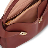 Ferragamo Hug soft two-tone shoulder bag (M)