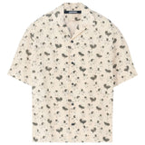 Jacquemus Beige Floral Patterned Shirt Spread Collar