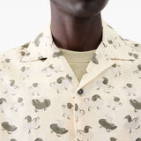 Jacquemus Beige Floral Patterned Shirt Spread Collar