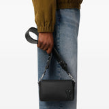 Ami Paris Black Multifunctional Shoulder Bag LogoPatch