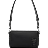 Ami Paris Black Multifunctional Shoulder Bag LogoPatch