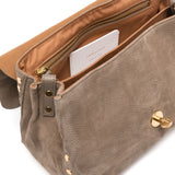 Zanellato Taupe Brown Miniature Suede Leather Handbag