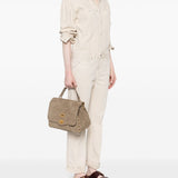 Zanellato Taupe Brown Miniature Suede Leather Handbag