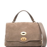 Zanellato Taupe Brown Miniature Suede Leather Handbag