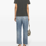 Golden Goose Grey Embellishment Distressed Tee Shirt