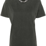 Golden Goose Grey Embellishment Distressed Tee Shirt