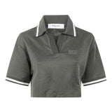 Golden Goose Green Poloshirt Cropped Silhouette Detail