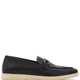 Ferragamo Black Moccasin With Gancini Ornament Plaque