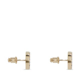 Ferragamo Gold Gancini Crystal Embellished Earrings