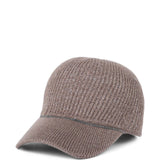 Brunello Cucinelli Brown Ribbed Knitted Baseball Cap