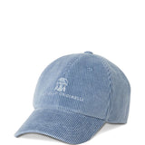 Brunello Cucinelli Clear BlueSapphire Curved Peak Cap