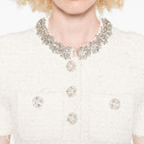 Self-Portrait Embellished button-detailed mini dress