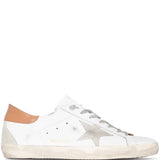 Golden Goose White Super-Star Low-Top Distressed Sneakers
