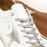 Golden Goose White Super-Star Low-Top Distressed Sneakers