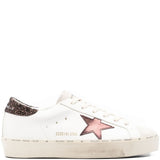 Golden Goose Hi Star in white nappa with leather star and heel tab