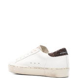 Golden Goose Hi Star in white nappa with leather star and heel tab