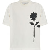 Golden Goose White Roseprint Relaxed Crewneck TShirt