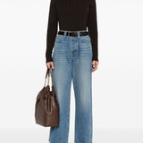 Golden Goose Brown Classic Ribbed Crewneck Sweater