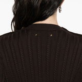 Golden Goose Brown Classic Ribbed Crewneck Sweater