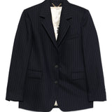 Golden Goose Navy Pinstripe NotchedLapels Oversized Jacket