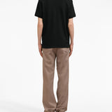 Ami Paris Black Polo EmbroideredChestLogo Detail Edition