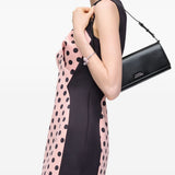 Marc Jacobs Black Floral CutoutDetail Shoulder Bag
