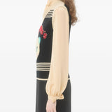 Valentino Cat-motif stripe-detail vest