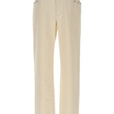 Valentino Stud-embellished cotton trousers
