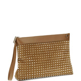 Christian Louboutin Beige Zippered Top Handle Wallet