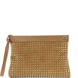Christian Louboutin Beige Zippered Top Handle Wallet