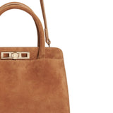 Fabiana Filippi Cappuccino Handbag Featuring Twist Lock