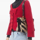 Valentino Crimson Bow Neckline Jacket Front Buttons