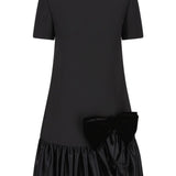 Valentino Black Bow Detail ConcealedZip Elegant Dress