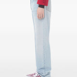Valentino Clear Blue Jeans Button Fly Patch